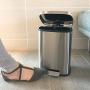 iTouchless SoftStep 1.32 Gallon Bathroom Stainless Steel Step Trash Can, 5 Liter Pedal Bin, Removable Inner Bucket, Soft and Silent Open and Close