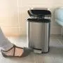 iTouchless SoftStep 1.32 Gallon Bathroom Stainless Steel Step Trash Can, 5 Liter Pedal Bin, Removable Inner Bucket, Soft and Silent Open and Close iTouchless SoftStep 1.32 Gallon Bathroom Stainless Steel Step Trash Can, 5 Liter Pedal Bin, Removable Inner Bucket, Soft and Silent Open and Close