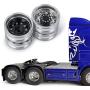 SHYOSUCCE 2 Pcs 1/14 RC Car Wheel Hub CNC Metal Rear Wheel Rim Hub for RC Tamiya Tractor Climbing Trailer
