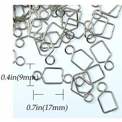 Waltz&F 0.40.7IN Crystal Chandelier Suncatcher DIY Ornament Parts,Plated Silver Crystal Buckle for Fastening Crystals Ball Prism 300PCS