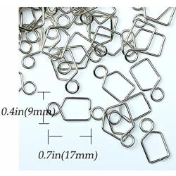 Waltz&F 0.40.7IN Crystal Chandelier Suncatcher DIY Ornament Parts,Plated Silver Crystal Buckle for Fastening Crystals Ball Prism 300PCS