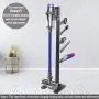 XIGOO Storage-Stand-Docking-Station-Holder Compatible with Dyson V11 V10 V8 V7 V6 Cordless Vacuum Cleaners & Accessories, Stable Metal Organizer Rack, Brushed Black