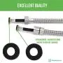 PurrfectZone Shower Hose Replacement - perfect for Shower or Bidet Sprayer, easy installation (48 inch, Brushed Nickel)