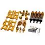 lahomia Metal Upgrade Parts Fits for Wltoys 144001 1/14 - Shock Absorbers & Front Rear Steering Arm & C Carrier - Golden lahomia Metal Upgrade Parts Fits for Wltoys 144001 1/14 - Shock Absorbers & Front Rear Steering Arm & C Carrier - Golden