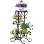 COLIBROX 4 TIER Metal Shelves Flower Pot Plant Stand Display COLIBROX 4 TIER Metal Shelves Flower Pot Plant Stand Display