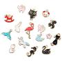 90 Pieces Assorted Gold Plated Enamel Dangle Charm Pendant for Jewelry Making (Hawaii Style)