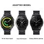 TOROTOP Compatible for Samsung Gear Sport/Galaxy Watch 42mm Band /Galaxy Watch 3 41MM Bands 20mm Replacement Stainless Steel Band /Ticwatch 2 Huawei Watch 2(Black Metal)