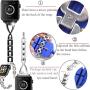 for Apple Watch 42mm 44mm Accessories Bands, Huishang Stainless Steel Band iWatch Wrist Straps with Crystal Rhinestone Diamond for Apple Watch Series 4 3 2 1 Edition Version (Metal Black 42 44mm)