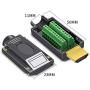 Oiyagai 2pcs HDMI Adapter Signals Terminal Breakout Metal Cover Terminal Breakout Board Connector Solderless Free Welding Adaptor (Black)