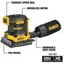 DEWALT 20V MAX XR Palm Sander, Sheet, Variable Speed, 1/4-Inch, Tool Only (DCW200B) DEWALT 20V MAX XR Palm Sander, Sheet, Variable Speed, 1/4-Inch, Tool Only (DCW200B)