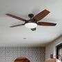Honeywell Carmel 48-Inch Ceiling Fan with Integrated Light Kit and Remote Control, Five Reversible Cimarron/Ironwood Blades, Oil-Rubbed Bronze Honeywell Carmel 48-Inch Ceiling Fan with Integrated Light Kit and Remote Control, Five Reversible Cimarron/Ironwood Blades, Oil-Rubbed Bronze