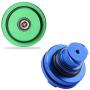 Billet Aluminum Green Fuel Cap Magnetic and Blue DEF Cap for Dodge Ram Cummins (2013-2017) Auto Parts