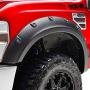 Tidal Fender Flares 4PCS Textured Black Pocket Rivet Style ABS for 08-10 Super Duty F250/F350