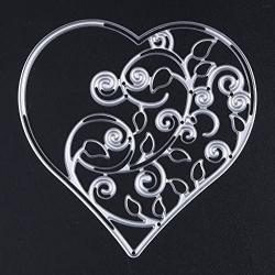 Whitelotous Cutting Dies Cut Dies Stencil Metal Template Mould for DIY Scrapbook Album Paper Card (Hollowout Heart)