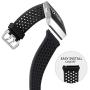 SKYLET Bands Compatible with Fitbit Ionic, Soft Silicone Breathable Replacement Wristband Compatible with Fitbit Ionic Smart Watch with Buckle (Black, Large)