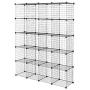 VINGLI Wire Cube Storage, 20-Cube Organizer Metal Grids Shelves, Stackable Storage Bins Multifunction Shelving Unit Modular Cubbies Organizer Bookcase for Home Office (20-Cube)