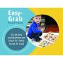 Etna 3 Piece Educational Wooden Peg Puzzles with Metal Organizer Rack