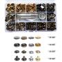 120 Sets 4 Colors Snap Fasteners kit, 12.5MM Metal Snap Buttons Press Studs with Installation Tool for Sewing Clothing, Leather, Jacket, Jeans Wears, Bags, Bracelet