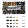120 Sets 4 Colors Snap Fasteners kit, 12.5MM Metal Snap Buttons Press Studs with Installation Tool for Sewing Clothing, Leather, Jacket, Jeans Wears, Bags, Bracelet 120 Sets 4 Colors Snap Fasteners kit, 12.5MM Metal Snap Buttons Press Studs with Installation Tool for Sewing Clothing, Leather, Jacket, Jeans Wears, Bags, Bracelet