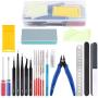 Rustark 21Pcs Modeler Basic Tools Craft Set Hobby Building Tools Kit for Gundam Car Model Building