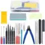 Rustark 21Pcs Modeler Basic Tools Craft Set Hobby Building Tools Kit for Gundam Car Model Building Rustark 21Pcs Modeler Basic Tools Craft Set Hobby Building Tools Kit for Gundam Car Model Building