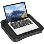 LapGear Designer Lap Desk with Phone Holder and Device Ledge - Gray Argyle - Fits up to 15.6 Inch Laptops - Style No. 45438