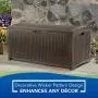 Suncast 99 Gallon Resin Wicker Patio Outdoor Storage Container for Toys, Furniture Deck box, Mocha Suncast 99 Gallon Resin Wicker Patio Outdoor Storage Container for Toys, Furniture Deck box, Mocha
