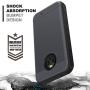 Moto X4 Case, CinoCase X4 Phone Case Heavy Duty Protective Case Hybrid TPU Bumper Shockproof Case with Brushed Metal Texture Hard PC Back for Moto X4 Grey