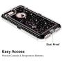 Anuck Case for iPhone 6S Plus Case, for iPhone 6 Plus Case (5.5 inch), 3 in 1 Hybrid Heavy Duty Defender Case Sparkly Floating Liquid Glitter Protective Hard Shell Shockproof TPU Cover - Black