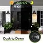 Dusk to Dawn Sensor Outdoor Wall Sconce, Exterior Wall Light Fixture, Matte Black Wall Lantern with Metal Shade for Entryway, Porch, Front Door, ETL Listed, 2 Pack