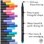 Arteza Inkonic Fineliners Fine Point Pens, Set of 120 Fine Tip Markers with Color Numbers, 0.4mm Tips, Ergonomic Barrels, Brilliant Assorted Colors, Art Supplies for Coloring, Drawing & Detailing