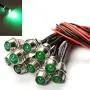 Amotor 10Pcs 8mm 5/16'' LED Metal Indicator Light 12V Waterproof Signal Pilot Lamp Dash Directional Car Truck Boat with Wire (Green) Amotor 10Pcs 8mm 5/16'' LED Metal Indicator Light 12V Waterproof Signal Pilot Lamp Dash Directional Car Truck Boat with Wire (Green)