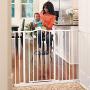 Toddleroo by North States 46.8'' wide Tall & Wide Portico Arch Baby Gate: Heavy duty metal gate thats both extra wide and extra tall. Pressure Mount. Fits 28.2''-46.8'' wide (36'' tall, Warm White)
