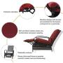 Kozyard Adjustable Patio Reclining Lounge Chair with Strong Extendable Metal Frame and Removable Cushions for Outdoor Reading, Sunbathing or Relaxation (Burgundy)