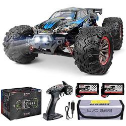 Hosim Large Size 1:12 Scale High Speed 46km+/H 4WD 2.4Ghz Remote Control Truck 9156, Radio Controlled Off-Road RC Car Electronic Monster Truck R/C RTR Hobby Grade Cross-Country Car (Blue)