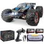 Hosim Large Size 1:12 Scale High Speed 46km+/H 4WD 2.4Ghz Remote Control Truck 9156, Radio Controlled Off-Road RC Car Electronic Monster Truck R/C RTR Hobby Grade Cross-Country Car (Blue)