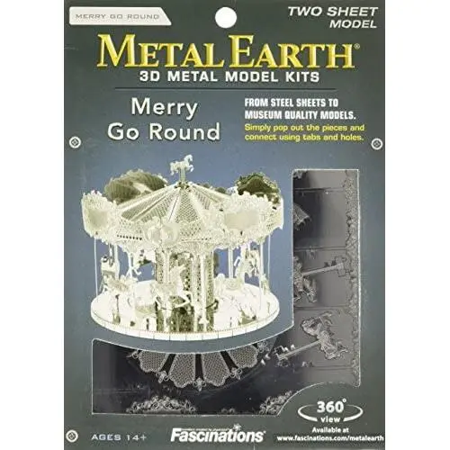 Fascinations Metal Earth 3D Laser Cut Model - Merry Go Round Fascinations Metal Earth 3D Laser Cut Model - Merry Go Round