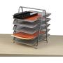 Mind Reader Desk Organizer with 5 Sliding Trays for Letters, Documents, Mail, Files, Paper, Silver