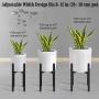 Befano Metal Plant Stand 8 inch - 12 inch Adjustable Modern Plant Stand for Indoor Outdoor Flower Pot Stand, Black