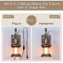 Rustic Wall Light, 2-in-1 Oil Rubbed Bronze Vintage Wall Light Fixtures Hardwired Plug in Industrial Glass Shade Lantern Lighting Retro Lamp Metal Wall Sconce for Home Bedroom Dining Room café(2 pack) Rustic Wall Light, 2-in-1 Oil Rubbed Bronze Vintage Wall Light Fixtures Hardwired Plug in Industrial Glass Shade Lantern Lighting Retro Lamp Metal Wall Sconce for Home Bedroom Dining Room café(2 pack)