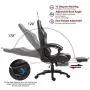 Dowinx Gaming Chair Office Chair PC Chair with Massage Lumbar Support, Racing Style PU Leather High Back Adjustable Swivel Task Chair with Footrest (Black&Red) Dowinx Gaming Chair Office Chair PC Chair with Massage Lumbar Support, Racing Style PU Leather High Back Adjustable Swivel Task Chair with Footrest (Black&Red)