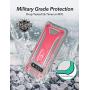 YOUMAKER Case for Galaxy S10, Kickstand Case with Built-in Screen Protector Heavy Duty Protection Shockproof Full Body Slim Fit Cover for Samsung Galaxy S10 6.1 inch - Pink