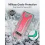 YOUMAKER Case for Galaxy S10, Kickstand Case with Built-in Screen Protector Heavy Duty Protection Shockproof Full Body Slim Fit Cover for Samsung Galaxy S10 6.1 inch - Pink