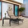 PHI VILLA Adjustable Patio Recliner Chair Metal Outdoor Lounge Chair with Removable Cushions Support 300lbs, Beige PHI VILLA Adjustable Patio Recliner Chair Metal Outdoor Lounge Chair with Removable Cushions Support 300lbs, Beige