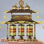 Microworld Tibet Prayer Wheel 3D Metal Puzzle Jigsaw Laser Cut Brain Teaser DIY Model Building Kits Toys J051