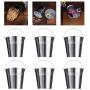 NUOLUX Mini Tinplate Metal Bucket Icing French Fries Tin Pails - 6 Pieces