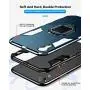 iPhone XR Case, Heavy Duty Shockproof Phone Cover with Magnetic Car Mount Metal Ring Kickstand for Apple iPhone XR 6.1inch - Blue iPhone XR Case, Heavy Duty Shockproof Phone Cover with Magnetic Car Mount Metal Ring Kickstand for Apple iPhone XR 6.1inch - Blue