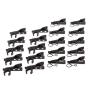 Durable Metal Mini Microphone Mic Clips MIC Parts 10mm&12mm Ring Black Pack of 20