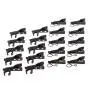 Durable Metal Mini Microphone Mic Clips MIC Parts 10mm&12mm Ring Black Pack of 20