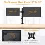 ErGear 17-32'' Dual Monitor Stand Mount, Heavy-Duty Fully Adjustable Desk Clamp Arms for Computer Screens, Loads up to 17.6lbs per arm w/Swivel and Tilt, 75/100mm VESA, Black - EGCM1